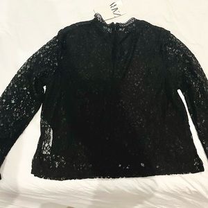 Black Zara blouse-size medium-NEW